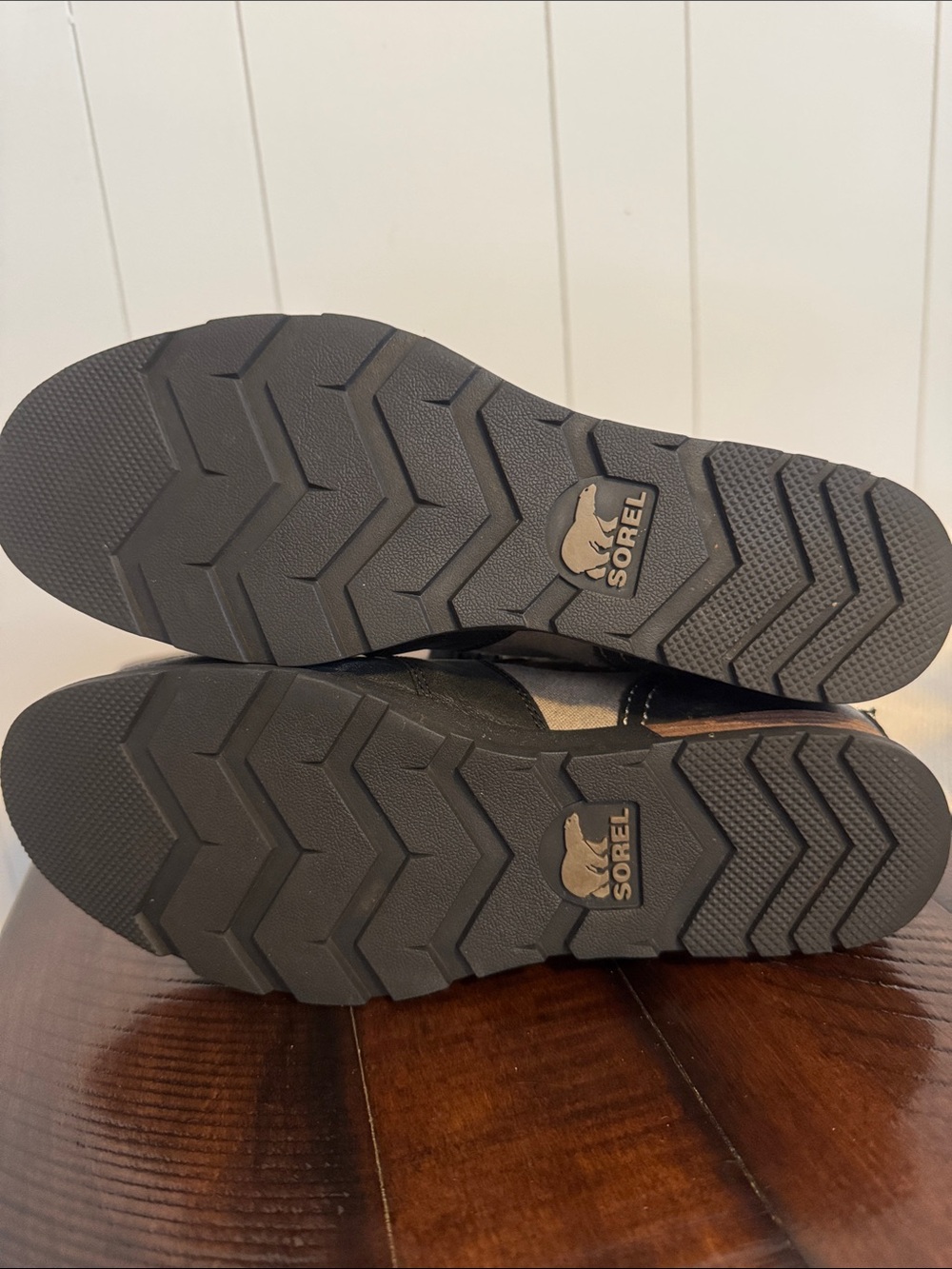 Sorel Black and Gray Lace-Up Combat Boots - Picture 4 of 5